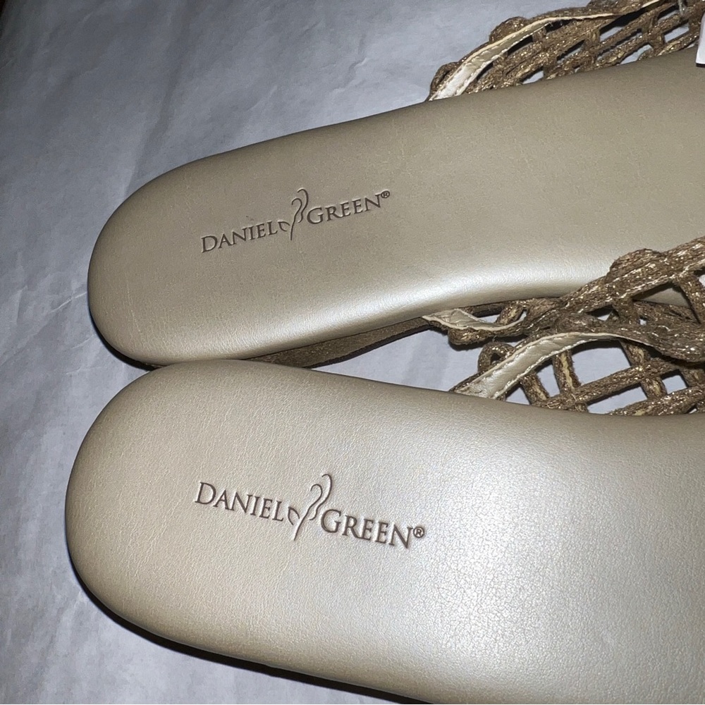 Daniel Green Diana Lattice Woven Mules Wedge Slides Sandals Slippers Shoes 9.5 - Picture 7 of 12